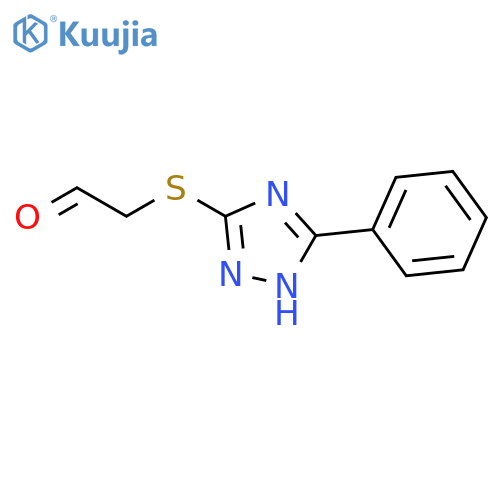 2-(3-phenyl-1H-1,2,4-triazol-5-yl)sulfanylacetaldehyde structure