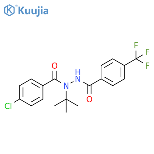 Benzoic acid, 4-chloro-,1-(1,1-dimethylethyl)-2-[4-(trifluoromethyl)benzoyl]hydrazide structure