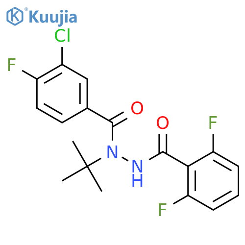 Benzoic acid, 2,6-difluoro-, 2-(3-chloro-4-fluorobenzoyl)-2-(1,1-dimethylethyl)hydrazide structure