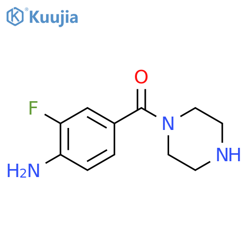 (4-amino-3-fluorophenyl)-1-piperazinyl-Methanone structure