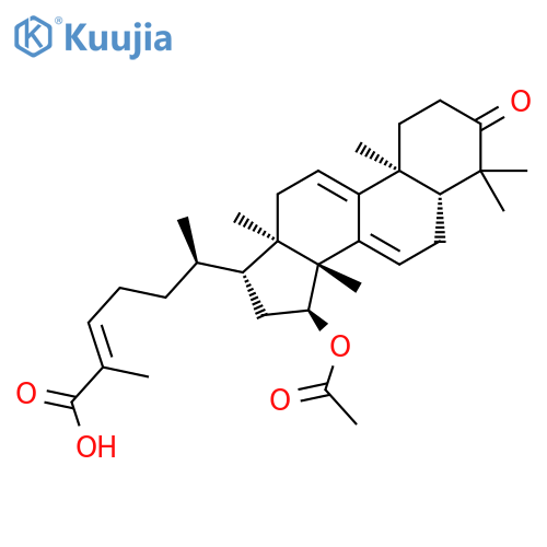 Lanosta-7,9(11),24-trien-26-oicacid, 15-(acetyloxy)-3-oxo-, (15a,24E)- structure
