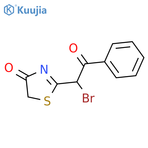4(5H)-THIAZOLONE, 2-(1-BROMO-2-OXO-2-PHENYLETHYL)- structure
