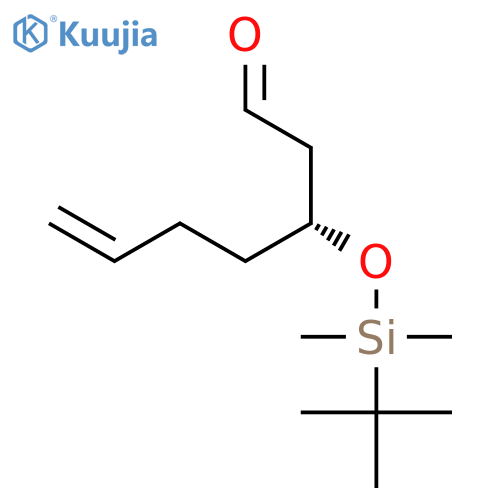 6-Heptenal, 3-[[(1,1-dimethylethyl)dimethylsilyl]oxy]-, (R)- structure