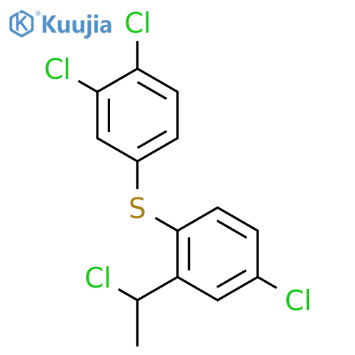 Benzene, 4-chloro-2-(1-chloroethyl)-1-[(3,4-dichlorophenyl)thio]- structure