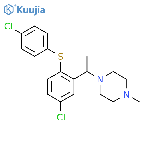 Piperazine, 1-[1-[5-chloro-2-[(4-chlorophenyl)thio]phenyl]ethyl]-4-methyl- structure