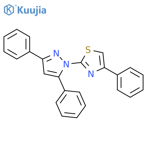 2-(3,5-diphenylpyrazol-1-yl)-4-phenyl-1,3-thiazole structure