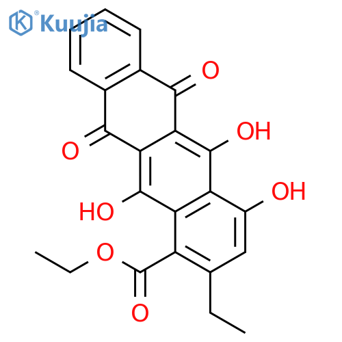 1-Naphthacenecarboxylic acid, 2-ethyl-6,11-dihydro-4,5,12-trihydroxy-6,11-dioxo-, ethyl ester structure