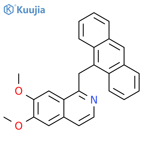 Isoquinoline, 1-(9-anthracenylmethyl)-6,7-dimethoxy- structure