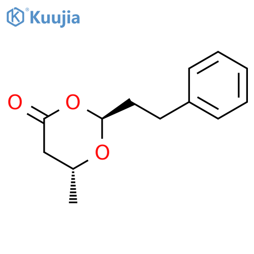 1,3-Dioxan-4-one, 6-methyl-2-(2-phenylethyl)-, (2S-trans)- structure