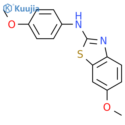 6-methoxy-N-(4-methoxyphenyl)-1,3-benzothiazol-2-amine structure
