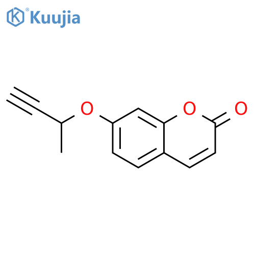 2H-1-Benzopyran-2-one, 7-[(1-methyl-2-propynyl)oxy]- structure