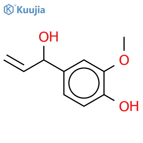 4-(1-hydroxyprop-2-en-1-yl)-2-methoxyphenol structure