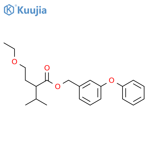 Butanoic acid,2-(2-ethoxyethyl)-3-methyl-, (3-phenoxyphenyl)methyl ester structure