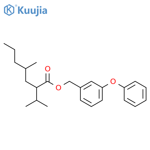 Heptanoic acid,4-methyl-2-(1-methylethyl)-, (3-phenoxyphenyl)methyl ester structure