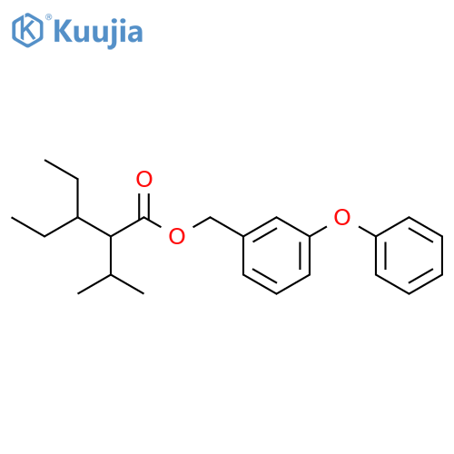 Pentanoic acid,3-ethyl-2-(1-methylethyl)-, (3-phenoxyphenyl)methyl ester structure