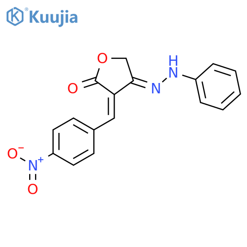 2,4(3H,5H)-Furandione, 3-[(4-nitrophenyl)methylene]-, 4-(phenylhydrazone) structure