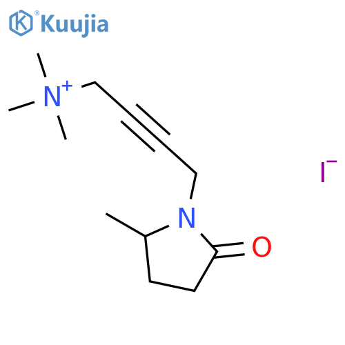 2-Butyn-1-aminium,N,N,N-trimethyl-4-(2-methyl-5-oxo-1-pyrrolidinyl)-, iodide (1:1) structure