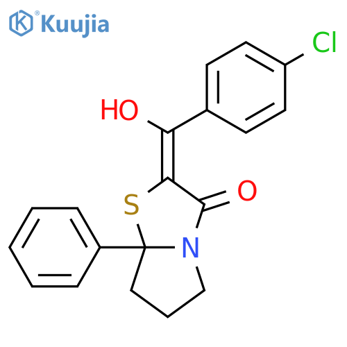 Pyrrolo[2,1-b]thiazol-3(2H)-one, 2-[(4-chlorophenyl)hydroxymethylene]tetrahydro-7a-phenyl-, (E)- structure