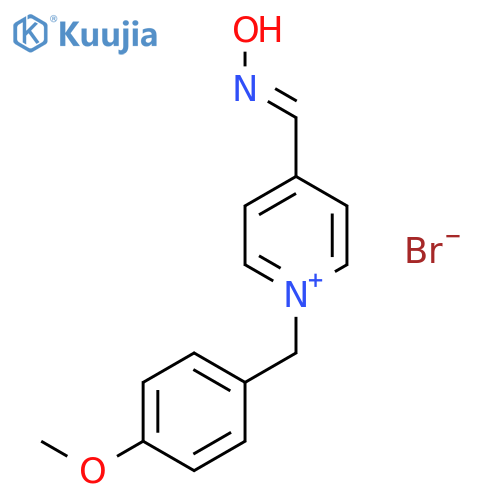 Pyridinium, 4-[(hydroxyimino)methyl]-1-[(4-methoxyphenyl)methyl]-, bromide structure