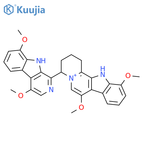 1H-Indolo[2,3-a]quinolizin-5-ium,4-(4,8-dimethoxy-9H-pyrido[3,4-b]indol-1-yl)-2,3,4,12-tetrahydro-7,11-dimethoxy-(9CI) structure