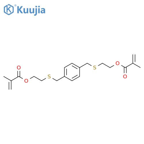 2-Propenoic acid, 2-methyl-, 1,1'-[1,4-phenylenebis(methylenethio-2,1-ethanediyl)] ester structure