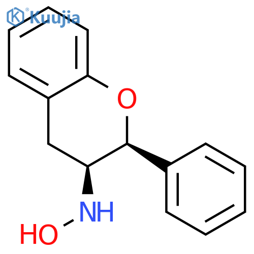 2H-1-Benzopyran-3-amine, 3,4-dihydro-N-hydroxy-2-phenyl-, cis- structure