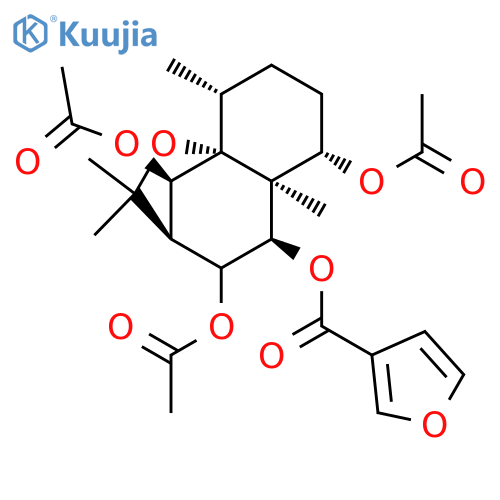 3-Furancarboxylic acid,(3R,4R,5R,5aS,6S,9R,9aS,10R)-4,6,10-tris(acetyloxy)octahydro-2,2,5a,9-tetramethyl-2H-3,9a-methano-1-benzoxepin-5-ylester structure