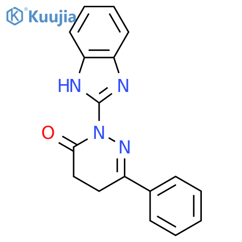 3(2H)-Pyridazinone,2-(1H-benzimidazol-2-yl)-4,5-dihydro-6-phenyl- structure