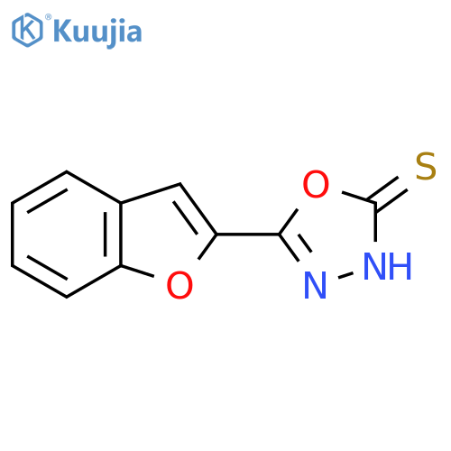 5-(1-Benzofuran-2-yl)-1,3,4-oxadiazole-2-thiol structure