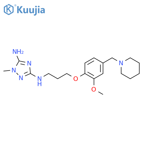 1H-1,2,4-Triazole-3,5-diamine, N3-[3-[2-methoxy-4-(1-piperidinylmethyl)phenoxy]propyl]-1-methyl- structure