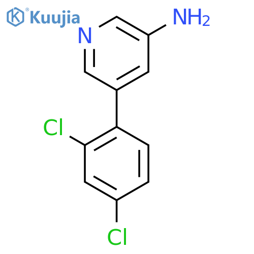 3-Amino-5-(2,4-dichlorophenyl)pyridine structure