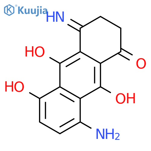 4,8-diamino-9,10-dihydroxy-2,3-dihydroanthracene-1,5-dione structure