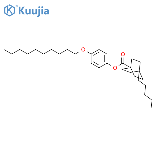 Bicyclo[2.2.2]octane-1-carboxylic acid, 4-pentyl-, 4-(decyloxy)phenyl ester structure