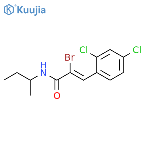 2-Propenamide, 2-bromo-3-(2,4-dichlorophenyl)-N-(1-methylpropyl)-, (Z)- structure