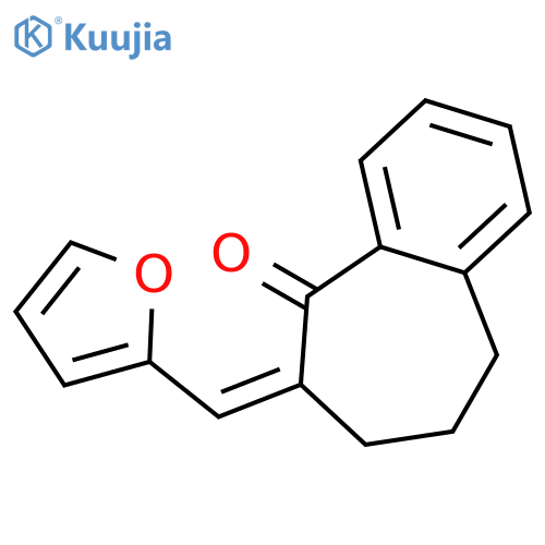 5H-Benzocyclohepten-5-one, 6-(2-furanylmethylene)-6,7,8,9-tetrahydro-, (E)- structure
