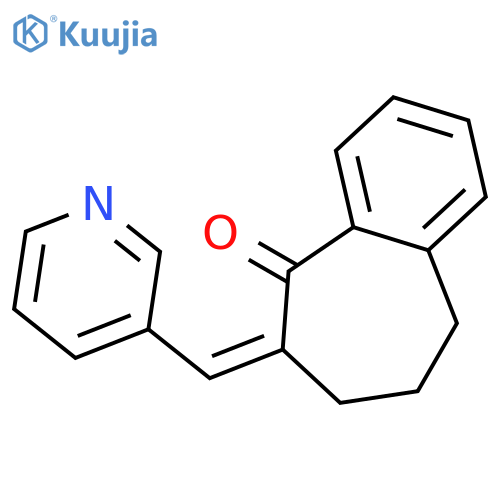 5H-Benzocyclohepten-5-one, 6,7,8,9-tetrahydro-6-(3-pyridinylmethylene)-, (E)- structure
