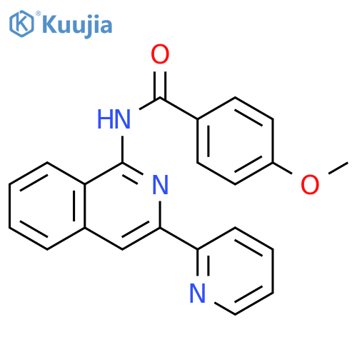 Benzamide, 4-methoxy-N-[3-(2-pyridinyl)-1-isoquinolinyl]- structure