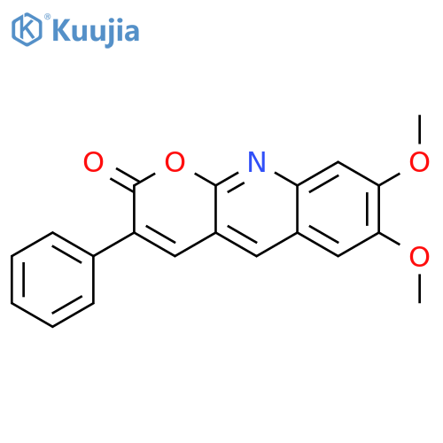 2H-PYRANO[2,3-B]QUINOLIN-2-ONE, 7,8-DIMETHOXY-3-PHENYL- structure