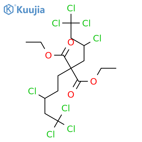 Propanedioic acid, (2,4,4,4-tetrachlorobutyl)(3,5,5,5-tetrachloropentyl)-, diethyl ester structure