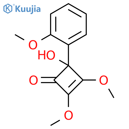 4-hydroxy-2,3-dimethoxy-4-(2-methoxyphenyl)cyclobut-2-en-1-one structure