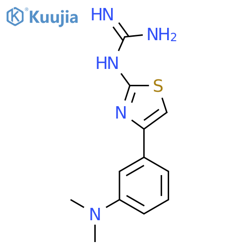 2-[4-[3-(dimethylamino)phenyl]-1,3-thiazol-2-yl]guanidine structure