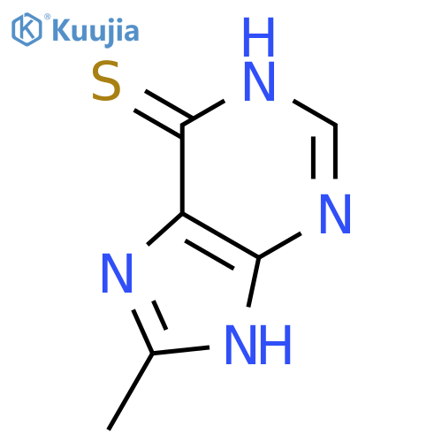 6H-Purine-6-thione,1,9-dihydro-8-methyl- structure
