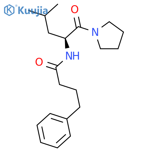 Benzenebutanamide,N-[3-methyl-1-(1-pyrrolidinylcarbonyl)butyl]-, (S)- (9CI) structure