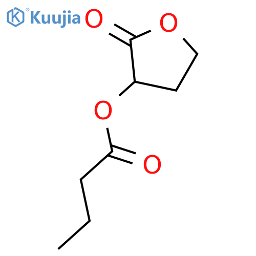 Butanoic acid, tetrahydro-2-oxo-3-furanyl ester, (±)- structure