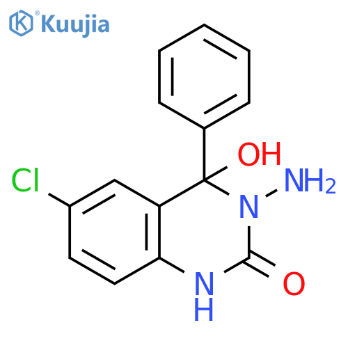 2(1H)-Quinazolinone, 3-amino-6-chloro-3,4-dihydro-4-hydroxy-4-phenyl- structure