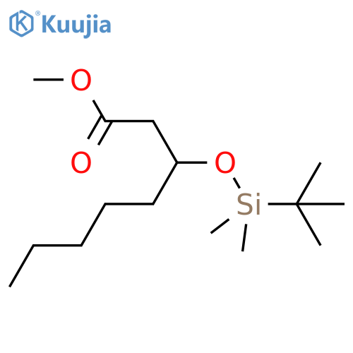Octanoic acid, 3-[[(1,1-dimethylethyl)dimethylsilyl]oxy]-, methyl ester structure