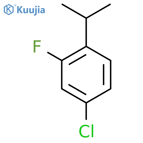 Benzene, 4-chloro-2-fluoro-1-(1-methylethyl)- structure