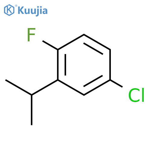 Benzene, 4-chloro-1-fluoro-2-(1-methylethyl)- structure