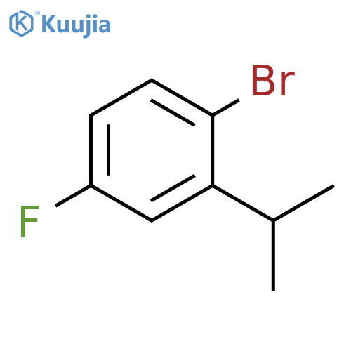 Benzene, 1-bromo-4-fluoro-2-(1-methylethyl)- structure