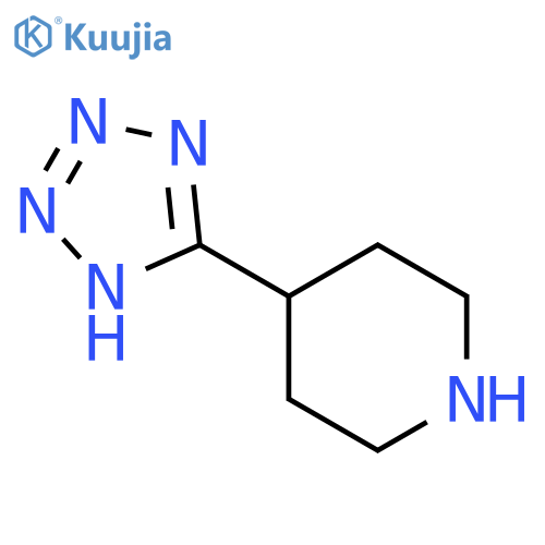 4-(2H-1,2,3,4-tetrazol-5-yl)piperidine structure